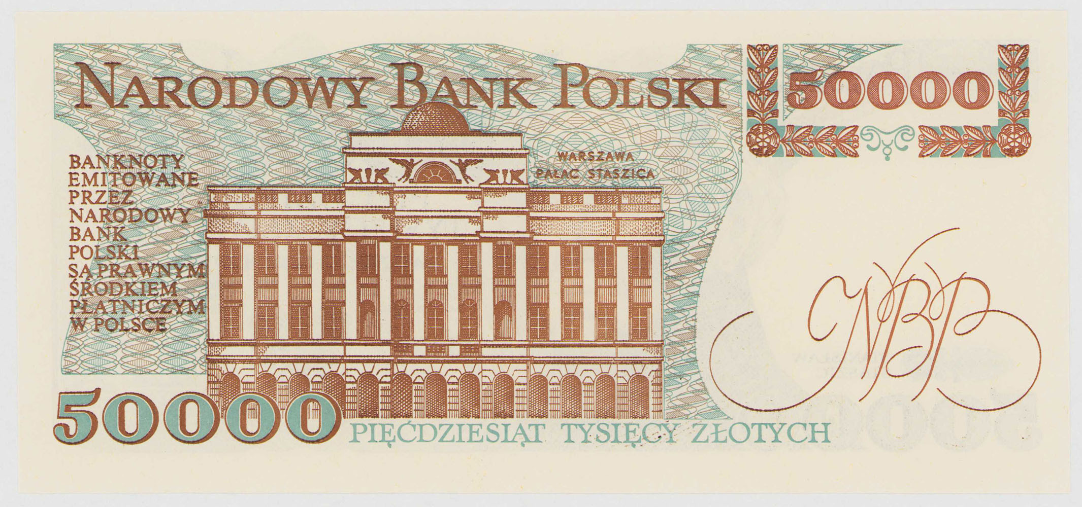 50.000 złotych 1989 seria A - POCZĄTKOWA SERIA